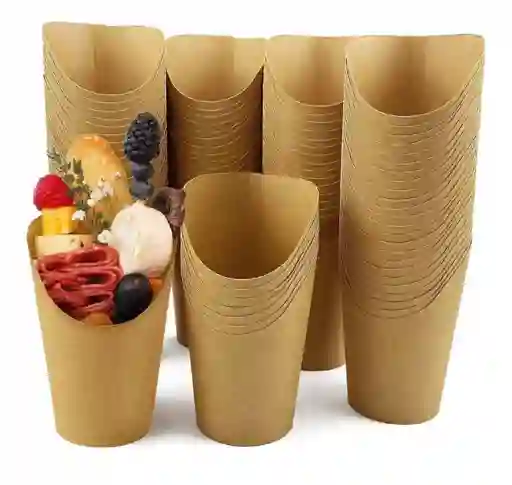 Soporte Papel Kraft Multipropósito X 10 Unds , Vasos En Papel Kraft