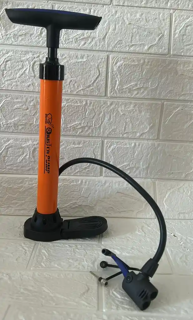 Inflador Manual Para Bicicleta Con Base