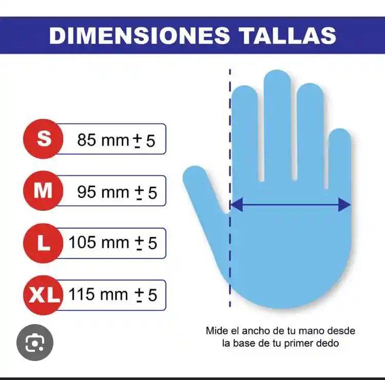 Guante Desechable Nitrilo Azul