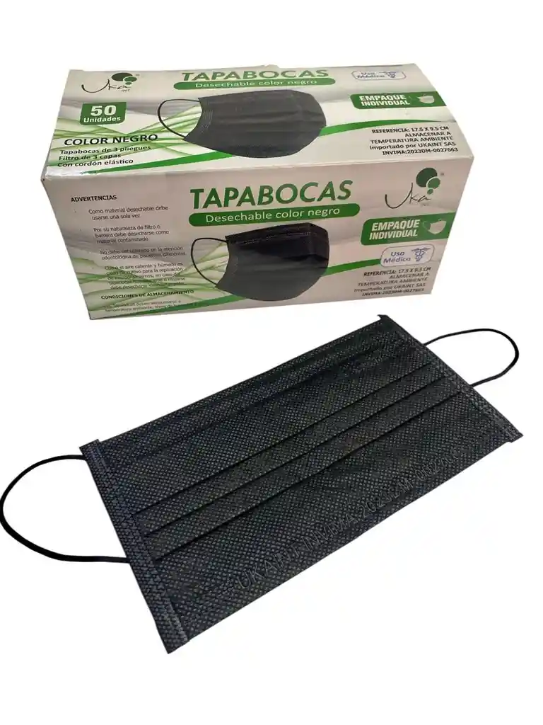 Tapaboca Desechable Negro