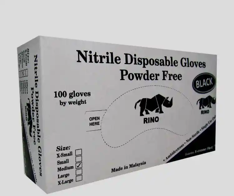 Guante Desechable Nitrilo Negro