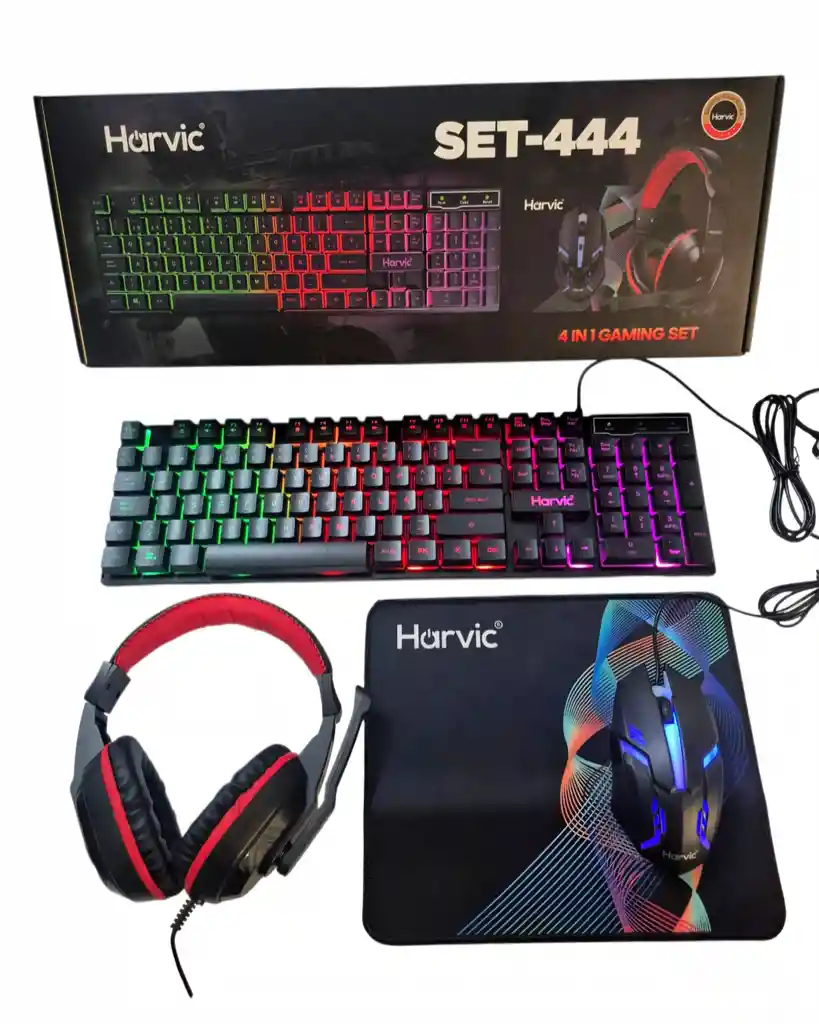Set Gamer 4 En 1 Teclado Retroiluminado/mouse Retroiluminado/mouse Pad y didema gamer