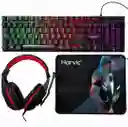 Set Gamer 4 En 1 Teclado Retroiluminado/mouse Retroiluminado/mouse Pad y didema gamer