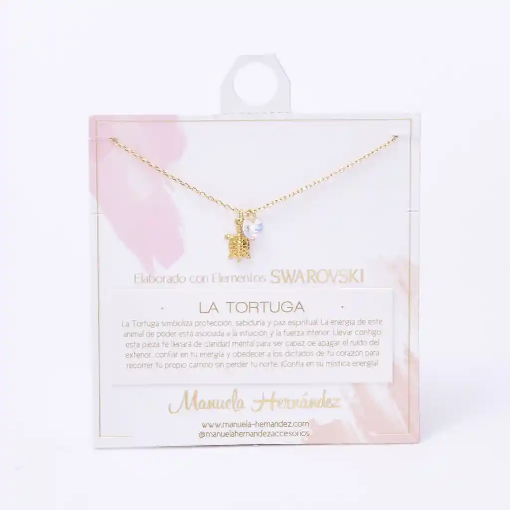 Collar Tortuga Animales De Poder Swarovski