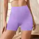 Calza Mujer Short Talla L Frunce Push Up Efecto Washed