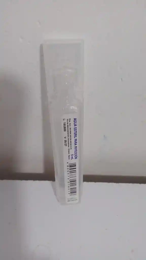 Agua Esteril Para Inyeccion X 5 Ml