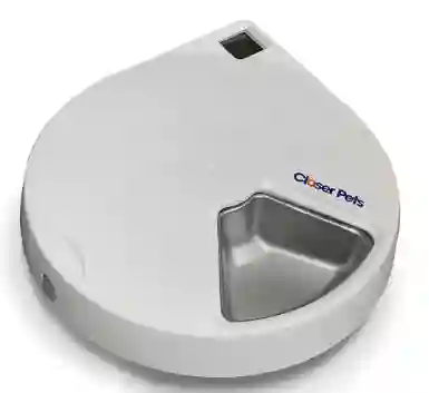 Comedero Automático Para Mascotas Closer Pets Con Cinco Comidas Y Cuencos De Acero Inoxidable (c500)