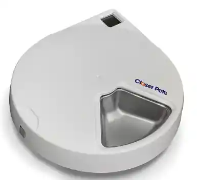 Comedero Automático Para Mascotas Closer Pets Con Cinco Comidas Y Cuencos De Acero Inoxidable (c500)