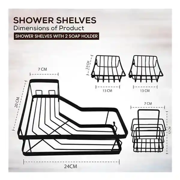 Organizador De Ducha Estantes Colgantes De Baño Paquete X5