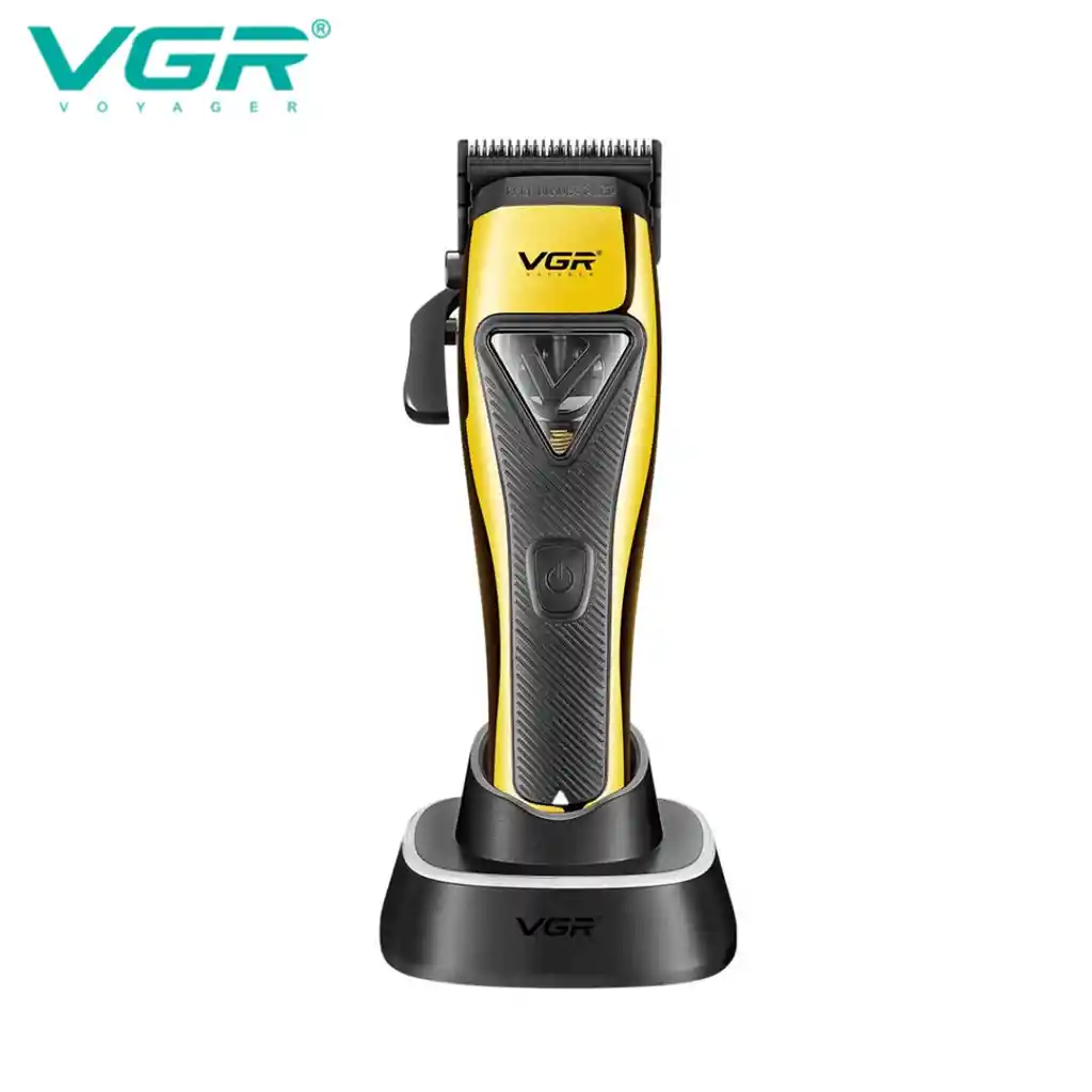 Maquina Cortadora De Cabello Profesional Vgr V-015 Motor Vector 9000rpm Dorado