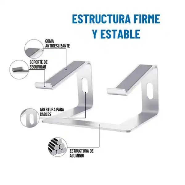 Base Soporte Para Portatil Aluminio Mac Macbook 10-12