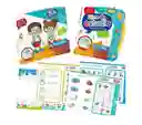 Libro Didáctico Interactivo Aprendizaje Bilingüe Para Niños Color Blanco/celeste