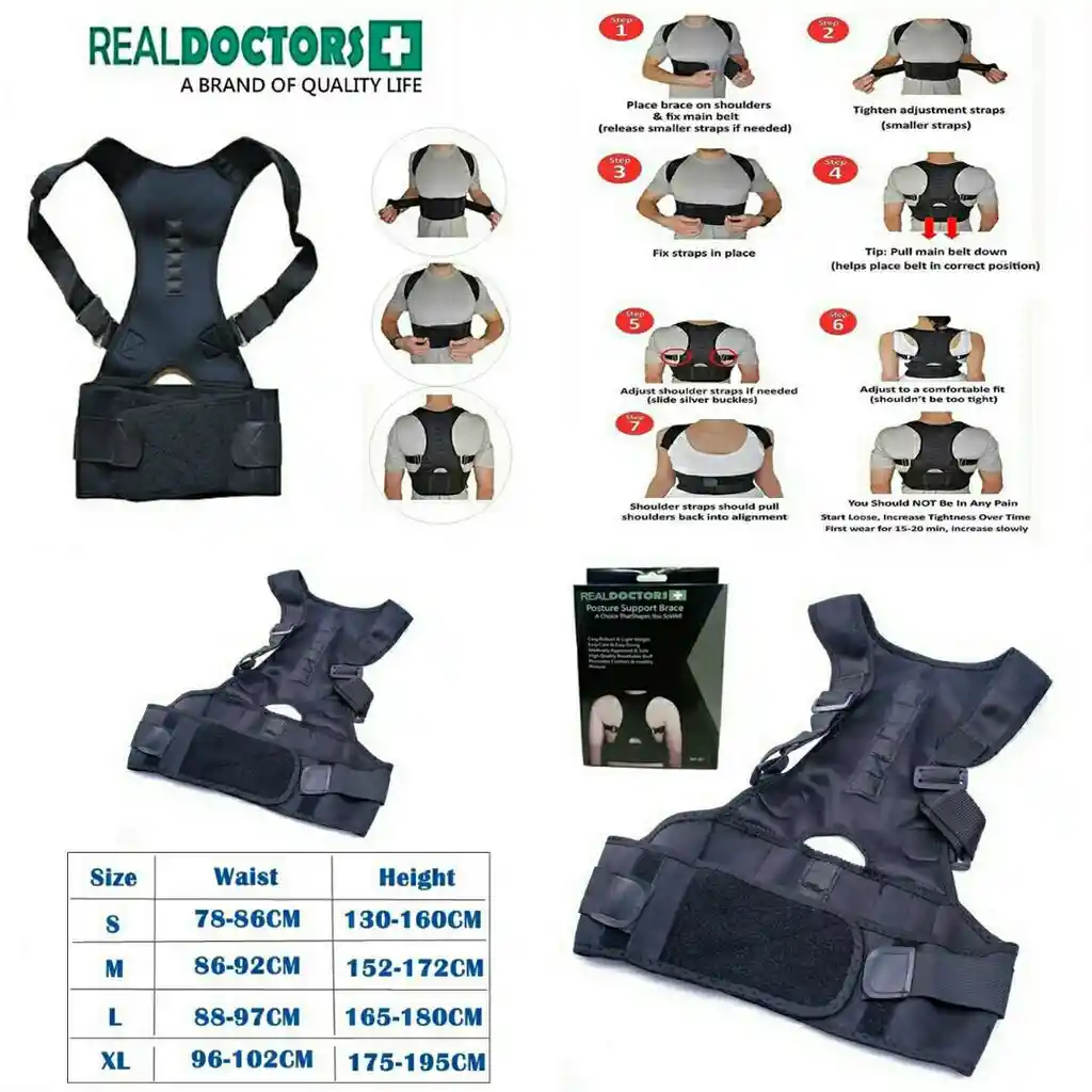 Corrector De Postura Espalda Hombres Y Mujeres Unisex