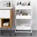 Carrito Organizador De Cocina 3 Niveles Multiusos Color Blanco