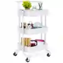 Carrito Organizador De Cocina 3 Niveles Multiusos Color Blanco