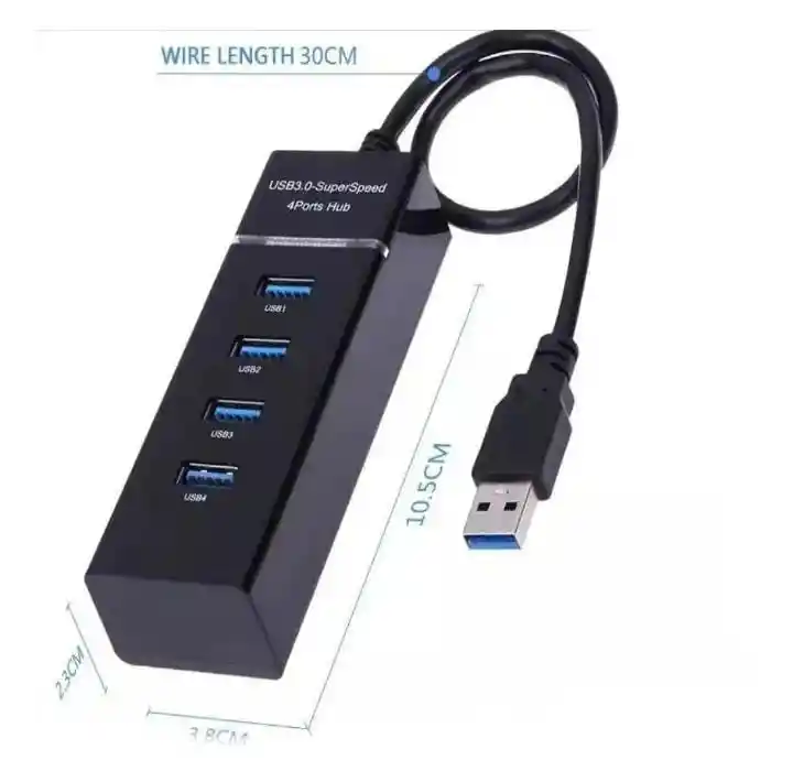 Hub Multipuertos Usb 3.0 4 Puertos De Alta Velocidad