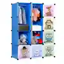 Armario Closet Closet De Niños Multifuncional Grande Infantil Azul