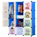 Armario Closet Closet De Niños Multifuncional Grande Infantil Azul