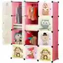 Armario Closet De Niños Multifuncional Grande Infantil Rosado
