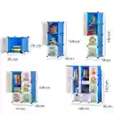 Armario Closet De Niños Multifuncional Grande Infantil Rosado