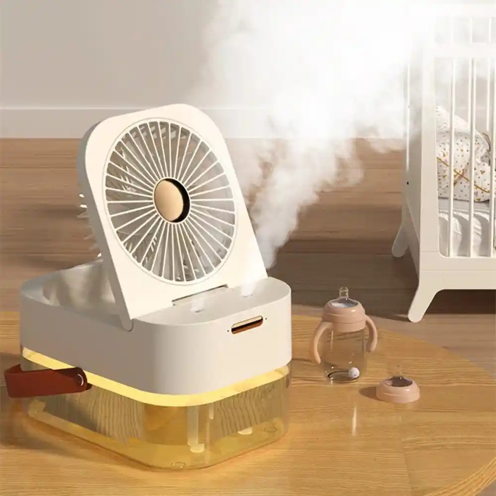 Ventilador & Humidificador 2 En 1 | Blanco