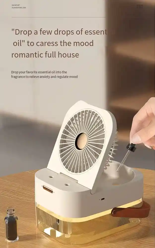 Ventilador & Humidificador 2 En 1 | Verde