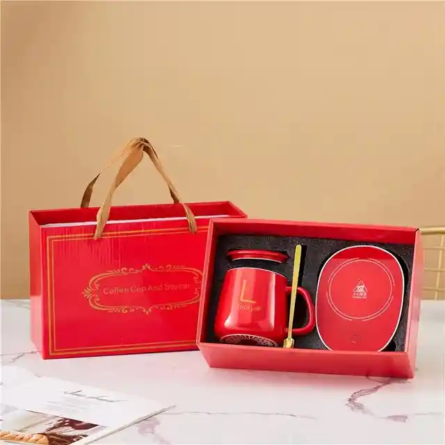 Kit - Calentador De Tazas + Mug | Rojo