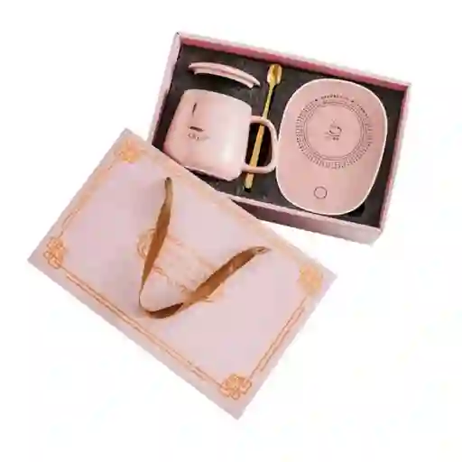 Kit - Calentador De Tazas + Mug | Rosado