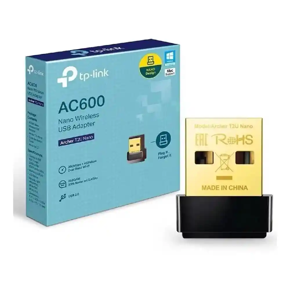 Mini Adaptador Wi-fi Doble Banda 2.4 + 5g / 600mbps Tp-link