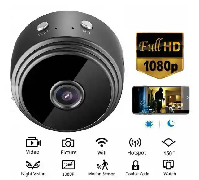 Camara Mini Recargable A9 - Espía Hd Con Wifi