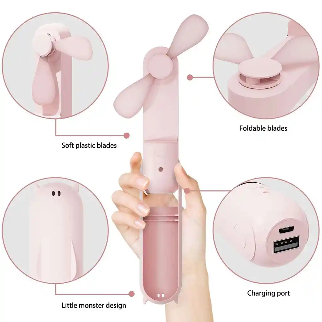 Mini Ventilador Portatil - Powerbank | Blanco