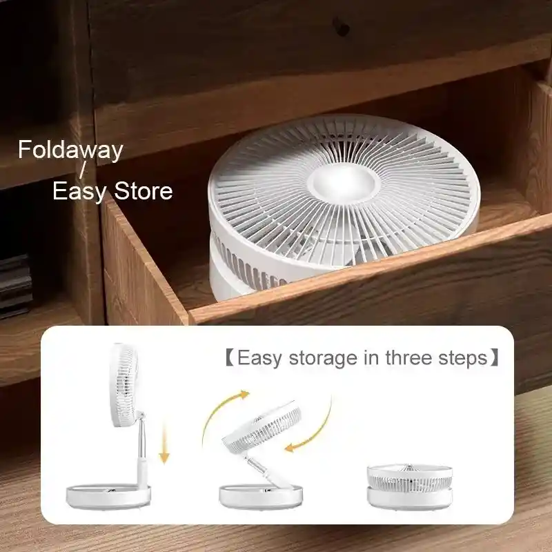 Ventilador Plegable De 4 Velocidades Y Altura Ajustable | Frescura Potente Donde Quieras
