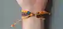 Pulsera Tejida En Macramé En Nudo Plano- Sol De Otoño