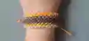 Pulsera Tejida En Macramé En Nudo Plano- Sol De Otoño
