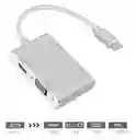 Usb-c Hub Con Tipo C, Puerto Usb, Dvi, Hdmi Y Vga