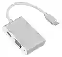Usb-c Hub Con Tipo C, Puerto Usb, Dvi, Hdmi Y Vga