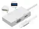 Usb-c Hub Con Tipo C, Puerto Usb, Dvi, Hdmi Y Vga