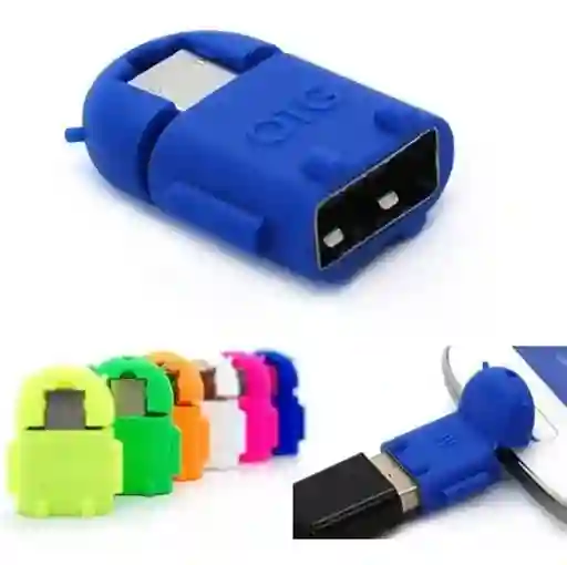 Adaptador Otg Micro Usb M4 Usb Para Celular | Azul