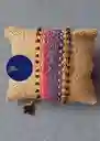 Pulsera Tejida En Macramé En Nudo Plano- Aurora Mística