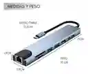 Hub Adaptador Usb C Multipuerto Aluminio 8 En 1 Hdmi