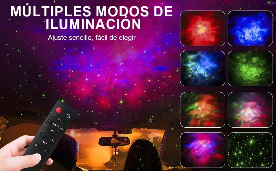Proyector De Galaxia Y Estrellas De Astronauta Con Luz Nocturna Y Control