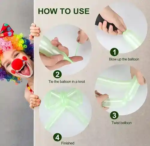 Globo Milfigura, Globo Tubito, Color Neón Surtido X50 Unidades Sempertex