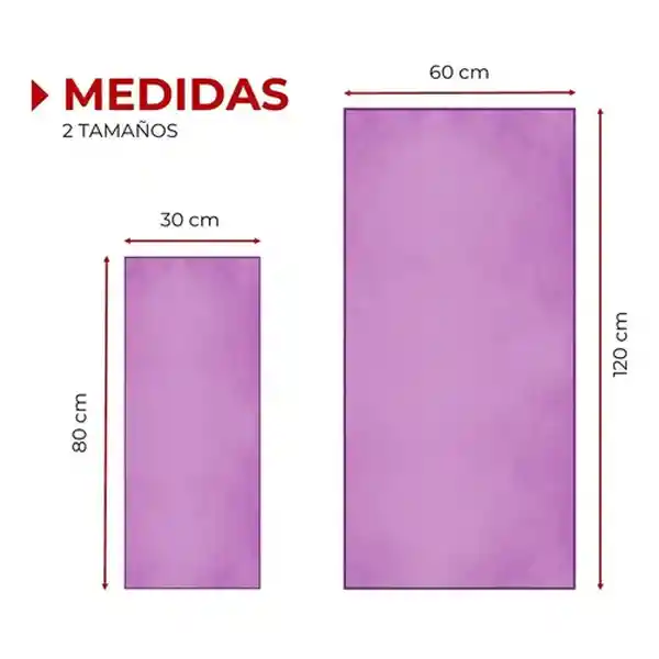 Kit Toalla Microfibra X2 Mas Estuche Morada