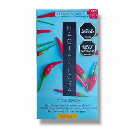Barra Chocolate 55% Picante Con Panela - Magia Negra 60g