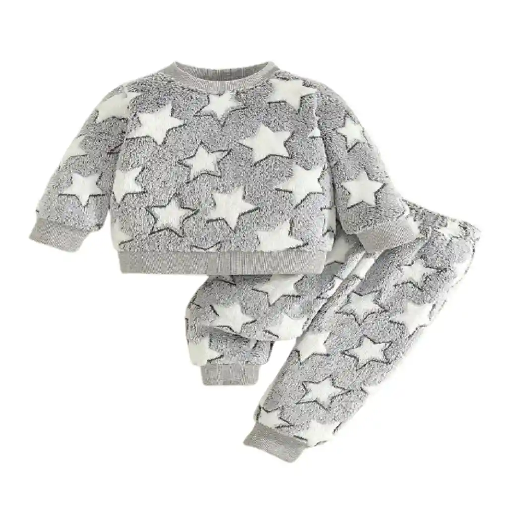 Conjunto De Sudadera Con Estrellas Talla 9-12 Meses