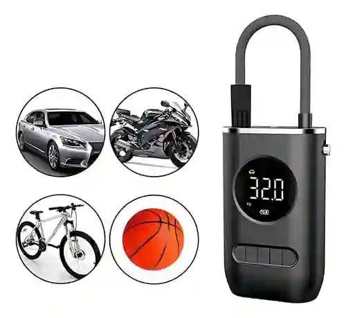 Compresor De Aire Inflador Digital Portátil Carro, Moto, Balón, Neumáticos