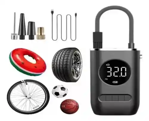 Compresor De Aire Inflador Digital Portátil Carro, Moto, Balón, Neumáticos