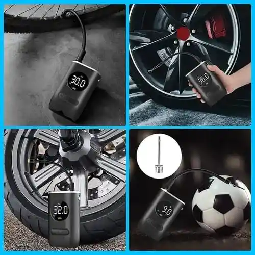 Compresor De Aire Inflador Digital Portátil Carro, Moto, Balón, Neumáticos