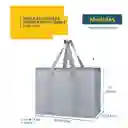 Bolsa De Mercado Termica Grande Con Agarradera Color Gris