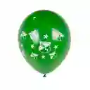 Globos O Bombas Feliz Cumpleaños Deportivo Cali Futrbol + Cortina X2 + Globos Plateados + Banderin